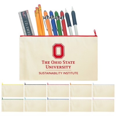 Cotton Canvas Zipper Pouch